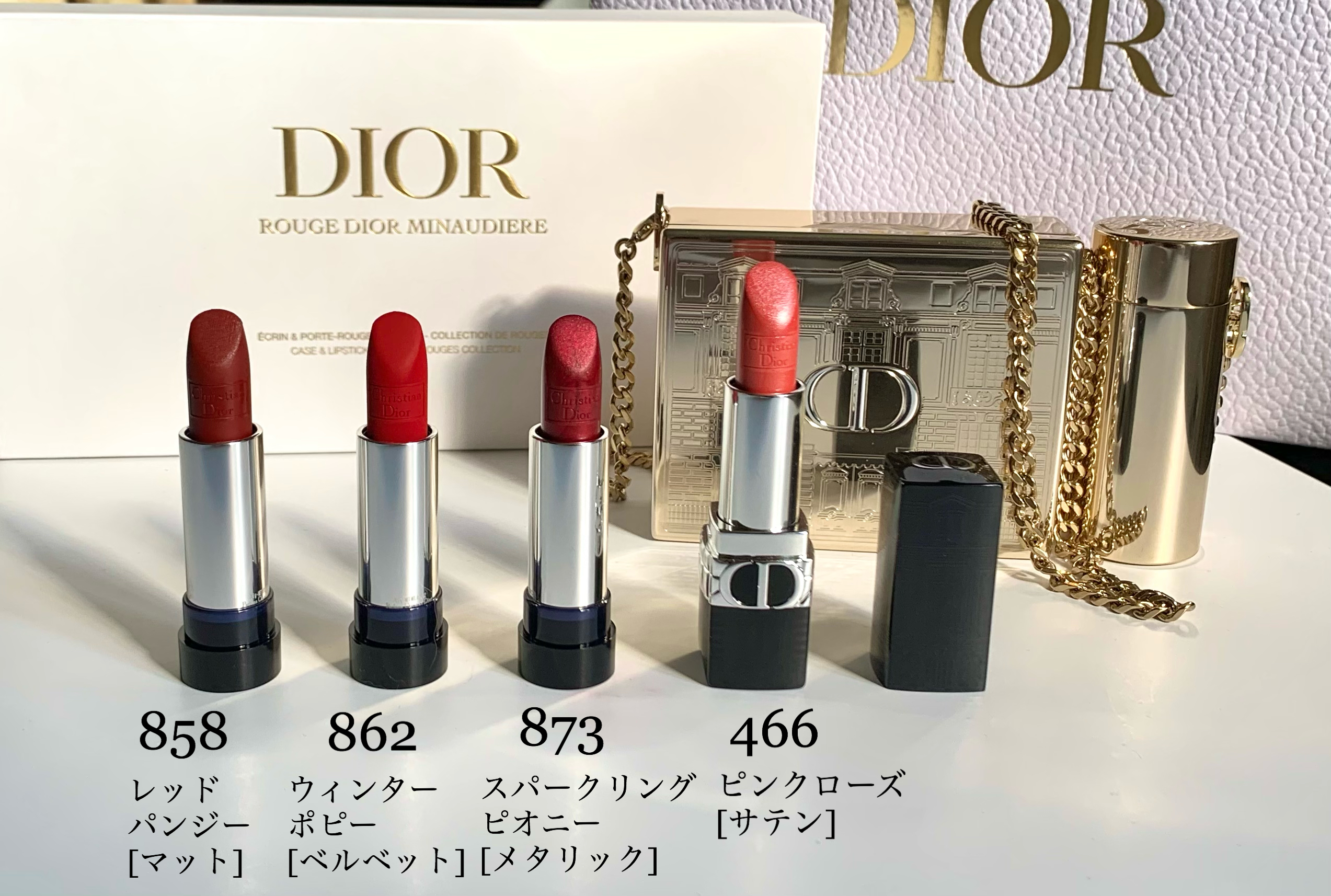 チェーンバッグ付き！Dior2021年クリスマスコフレのリップセット 