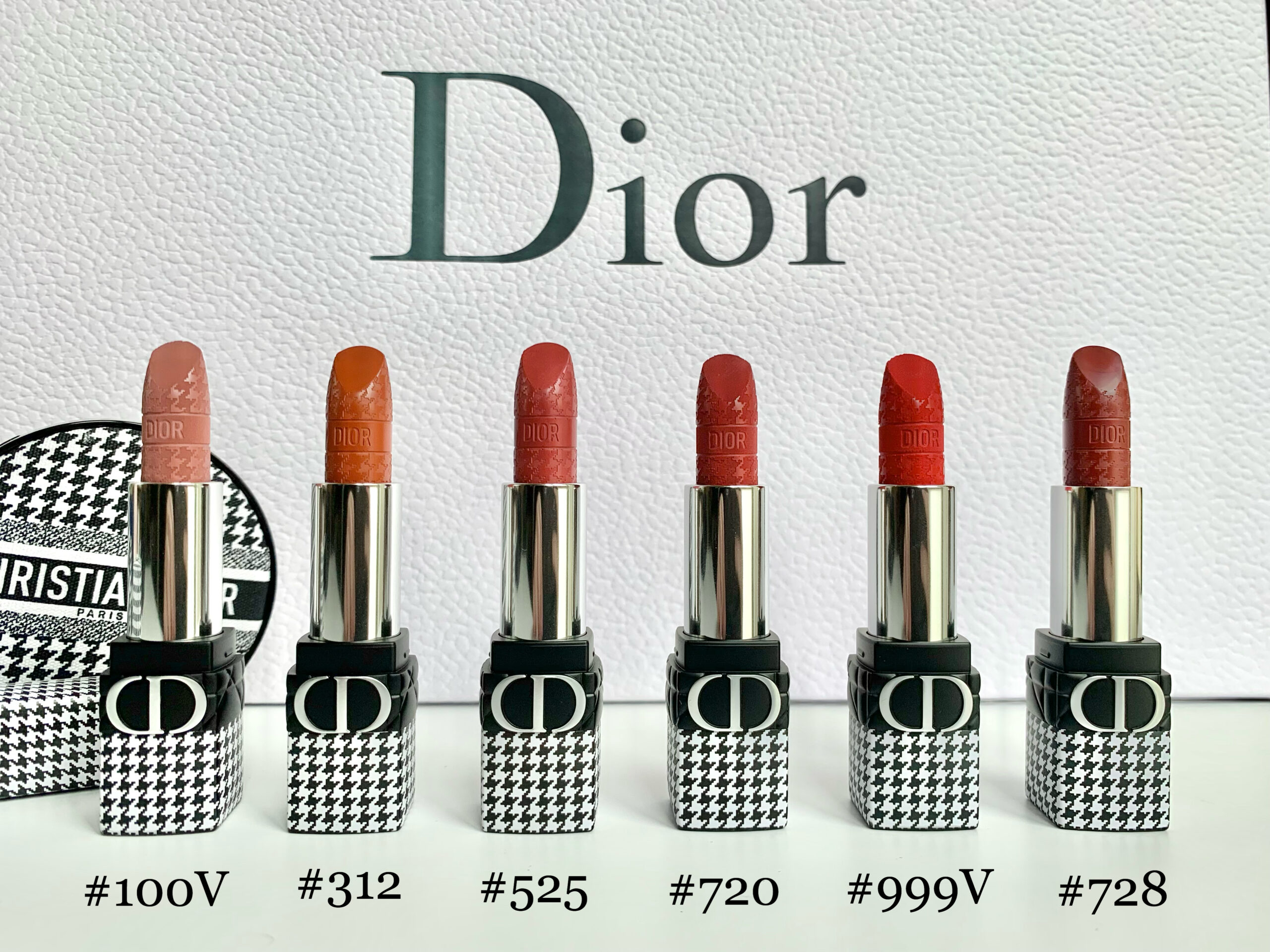 DIOR 千鳥柄 リップ ルージュディオール999v ベルベット - 口紅